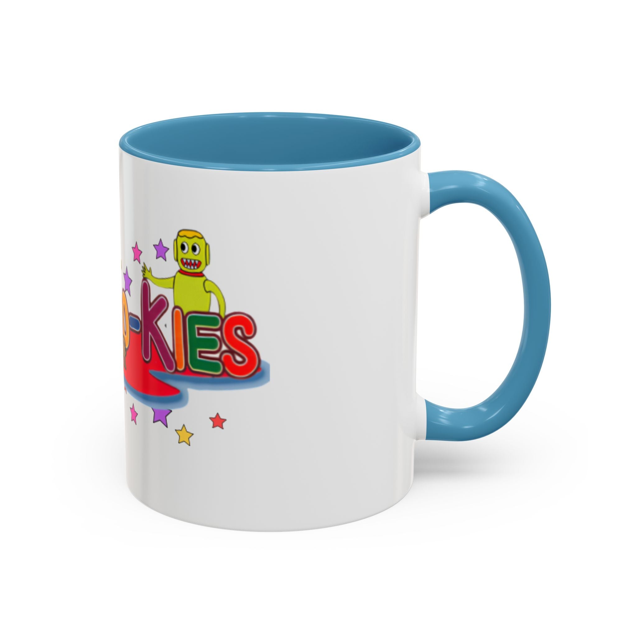 Personalized Family Cartoon Coffee Mug — 'Malaboo-Kies' Color Accent 11/15oz