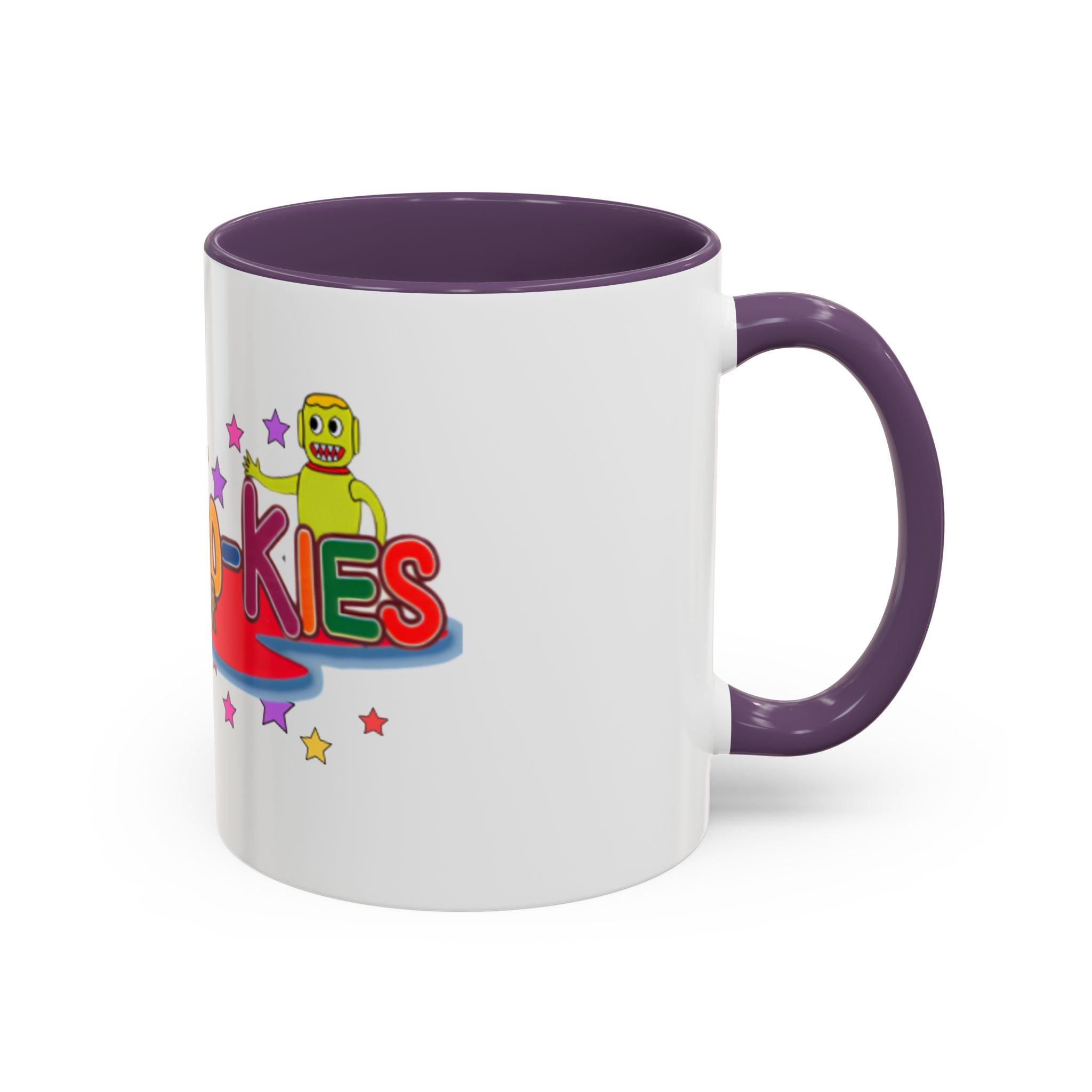 Personalized Family Cartoon Coffee Mug — 'Malaboo-Kies' Color Accent 11/15oz