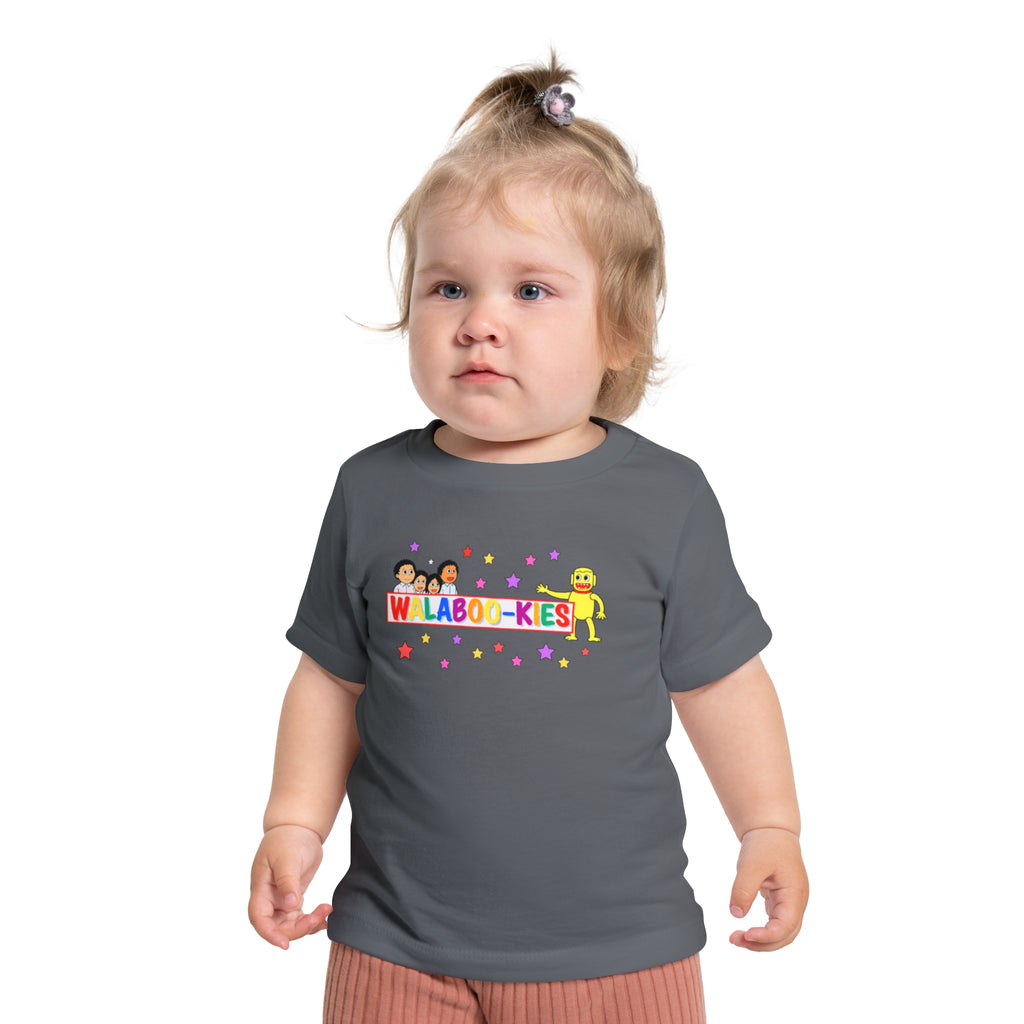 Baby T-Shirt – Colorful “WALABOO-KIES” Cartoon Stars Tee for Infants