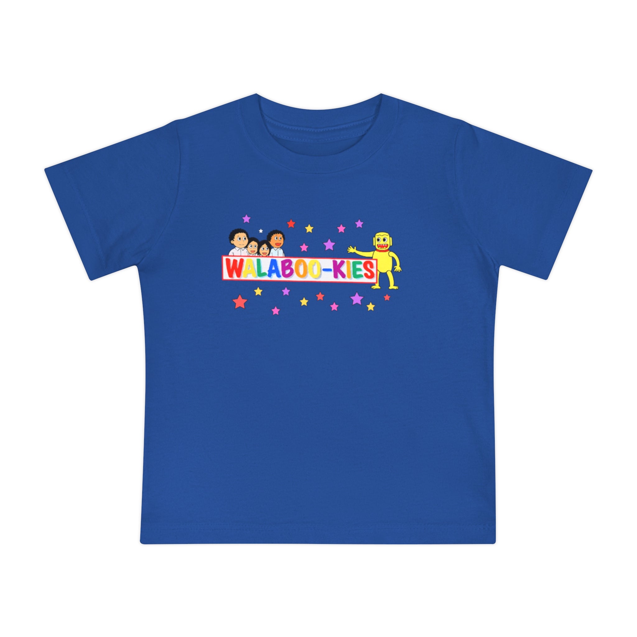 Baby T-Shirt – Colorful “WALABOO-KIES” Cartoon Stars Tee for Infants