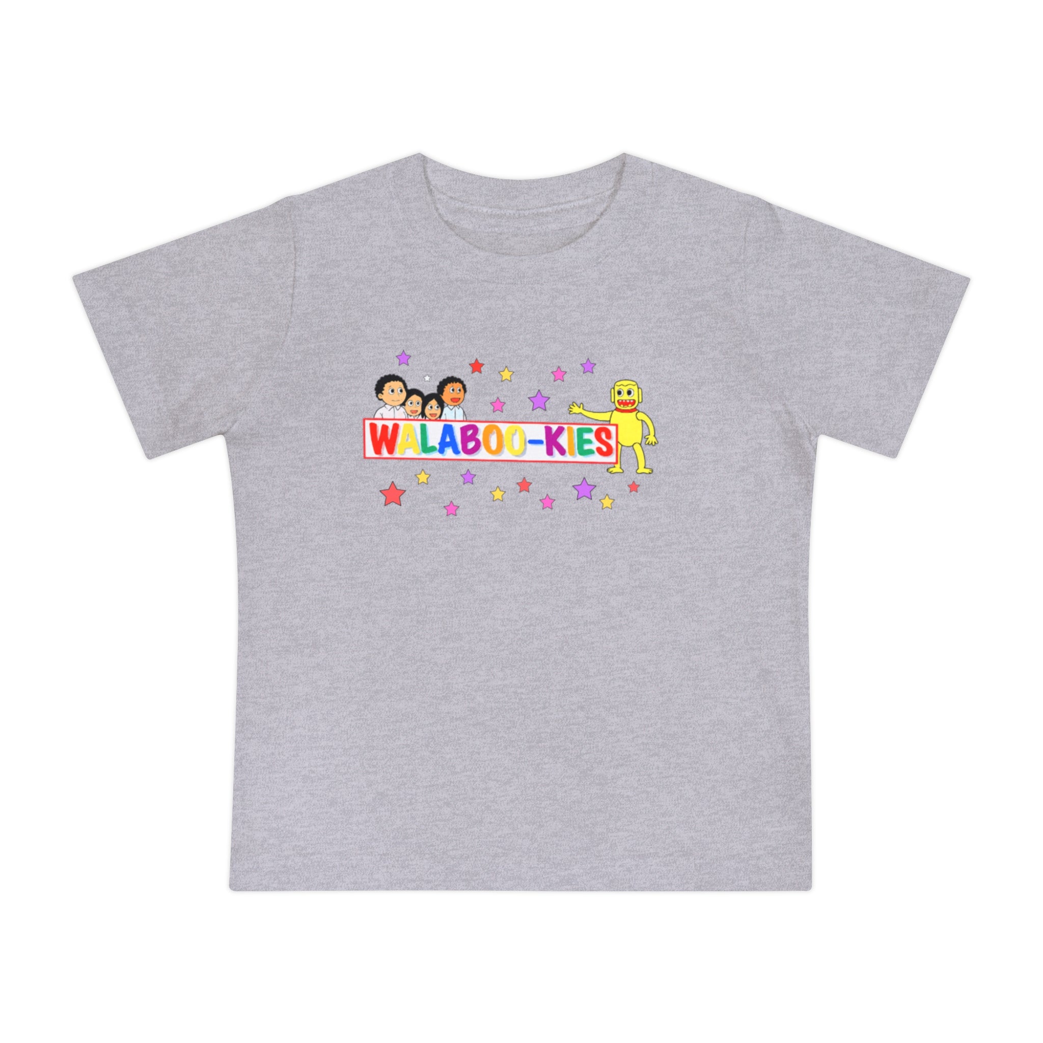 Baby T-Shirt – Colorful “WALABOO-KIES” Cartoon Stars Tee for Infants